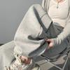Women Classic High Wast Trousers Girls Loose Fit Wide Leg Casual Pants Chic Korean Sweatpants