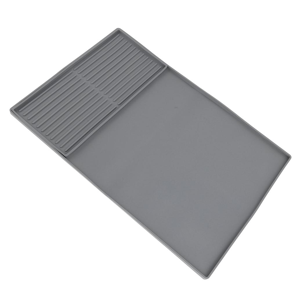 2 In 1 Silicone Coffee Mat Coffee Bar Mat with Dish Drying Mat for Kitchen Countertops Coffee Bar Ac