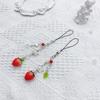 Sweet Strawberry Heart Star Charm Pendant Chain Phone Strap Pocket Keychain Strap Hangings Decoration for Key Bag Purse