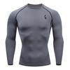 Men's Compression Printed T-shirt, Quick-Dry Fabric, Long-Sleeve Top Suitable for Bodybuilding and Running. RL802
