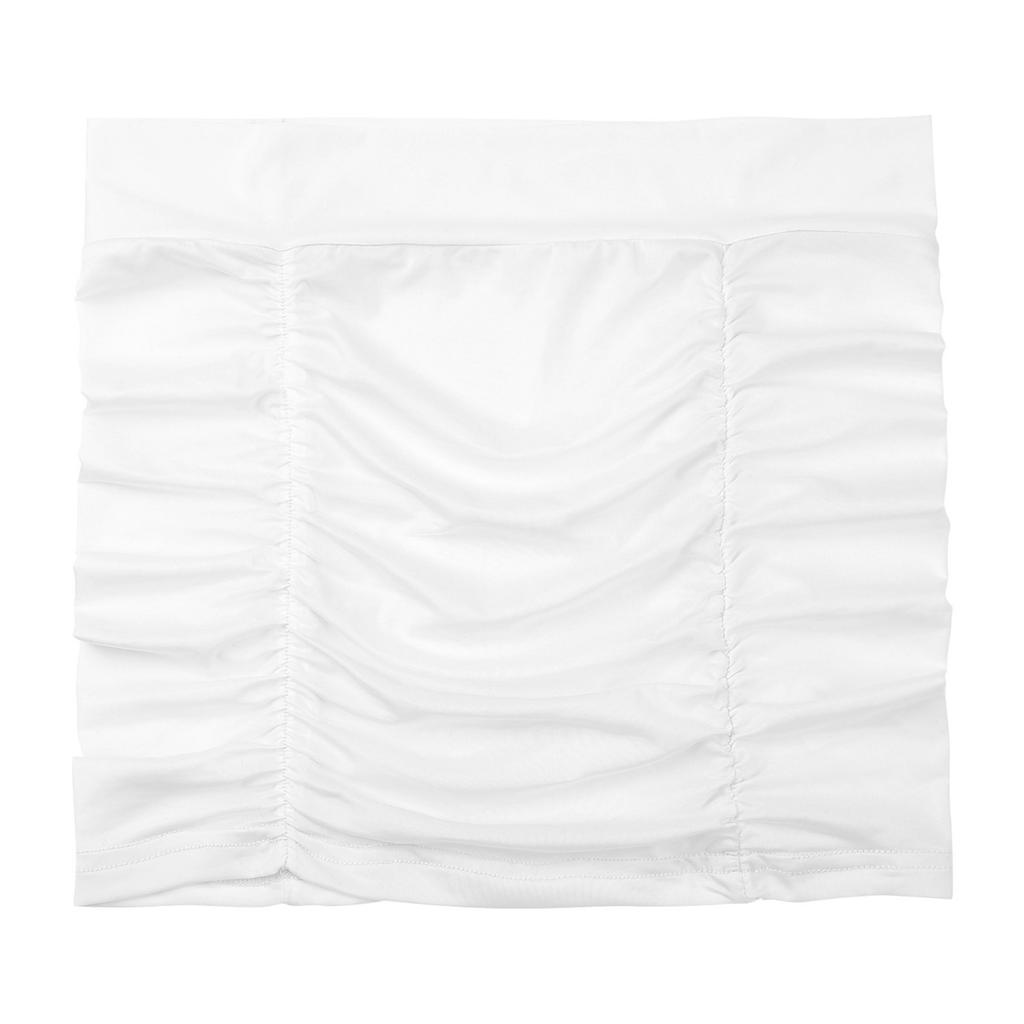 Dámská Bodycon Minisukně Ruched Elastická poloprůhledná sukně Hip Wrap spodní prádlo Sukně