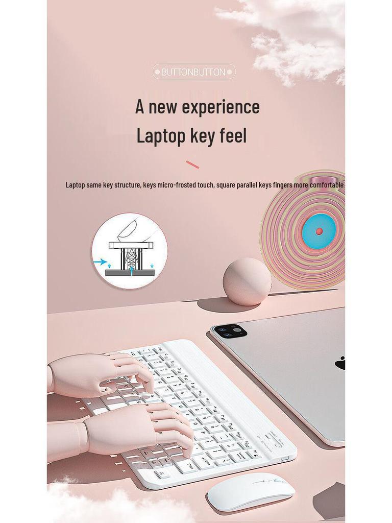 Ultradünne Bluetooth-Funk Tastatur für Laptops, Handys & Tablets