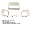 4Pcs Miniature White Wicker Tea Table And Chair Set Doll House Furniture Decor