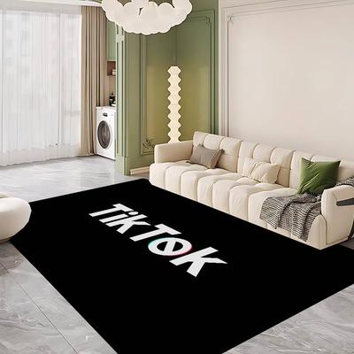 T-TikToks Logo Floor Mat Retro Multiple Choice Living Room Kitchen Rug Non-Slip Modern Home Decor