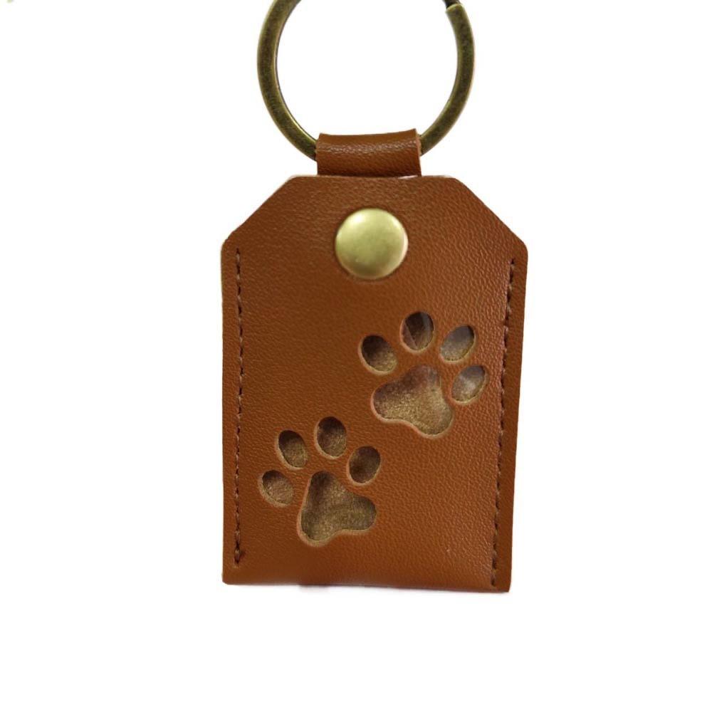 Puppy Pet Hair Storage Bag Keyring Dogs Paw Pendant Cute Pet Hair Keychain  Hanging Accessory