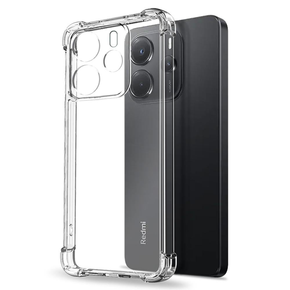 

NORTHJO For Xiaomi Redmi Note 14 5G Clear Phone Case Four Corner Shockproof TPU Cover with Tempered Glass As Shown A