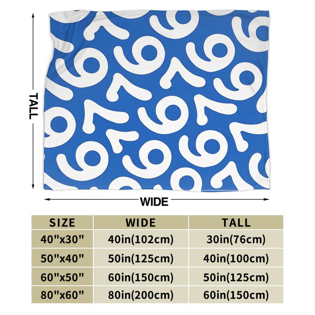 67 Six Seven Los Angeles Dodgers Blankets Fuzzy Funny Soft Throw Blankets for Chair Covering Sofa Spring Autumn,