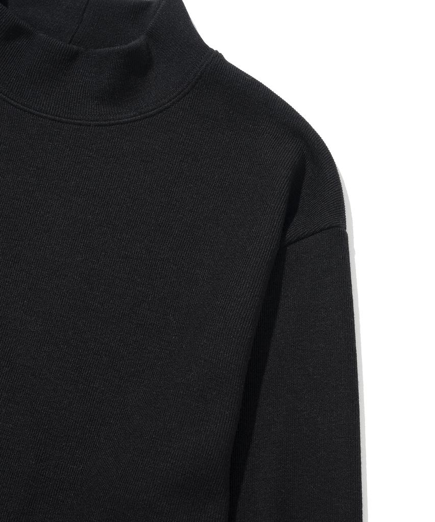 KNITTED Half Turtleneck Long Sleeve Knit Black
