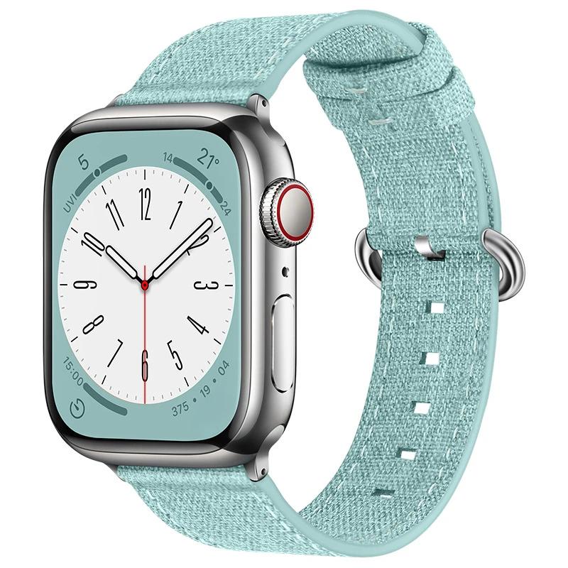 Canvas Band For Apple Watch Strap 49mm 46mm 40 41 38mm 44 45mm correa fabric Bracelet for iwatch Series 11 10 9 8 7 SE 6 ultra 3