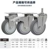 1PCS 5 Inch Heavy Duty 304 Stainless Steel Swivel Casters M12 TPR Rubber Silent Wheels for Utility Carts, Dollies & Industrial