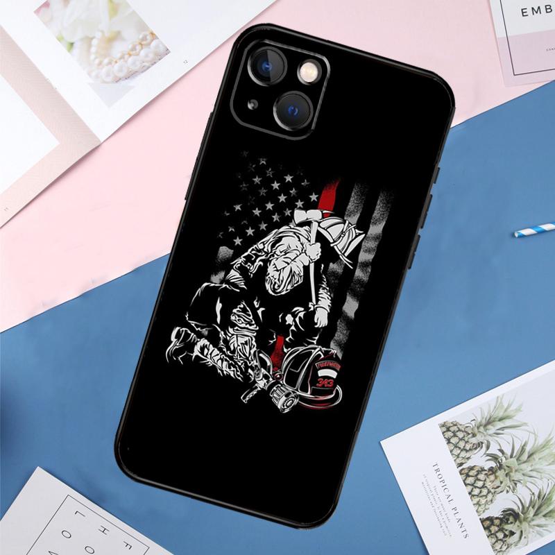 Firefighter Fire Department Fireman Phone Case For iPhone 11 14 15 16 Pro Max 13 12 Mini XS X XR Plus Protection Cover