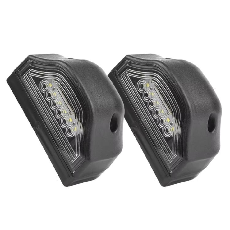 

Low Power Consumption License Plate Light Lamp For Trailers Trucks Universal Mounting Design Night Driving Safety 1 Pair чёрный