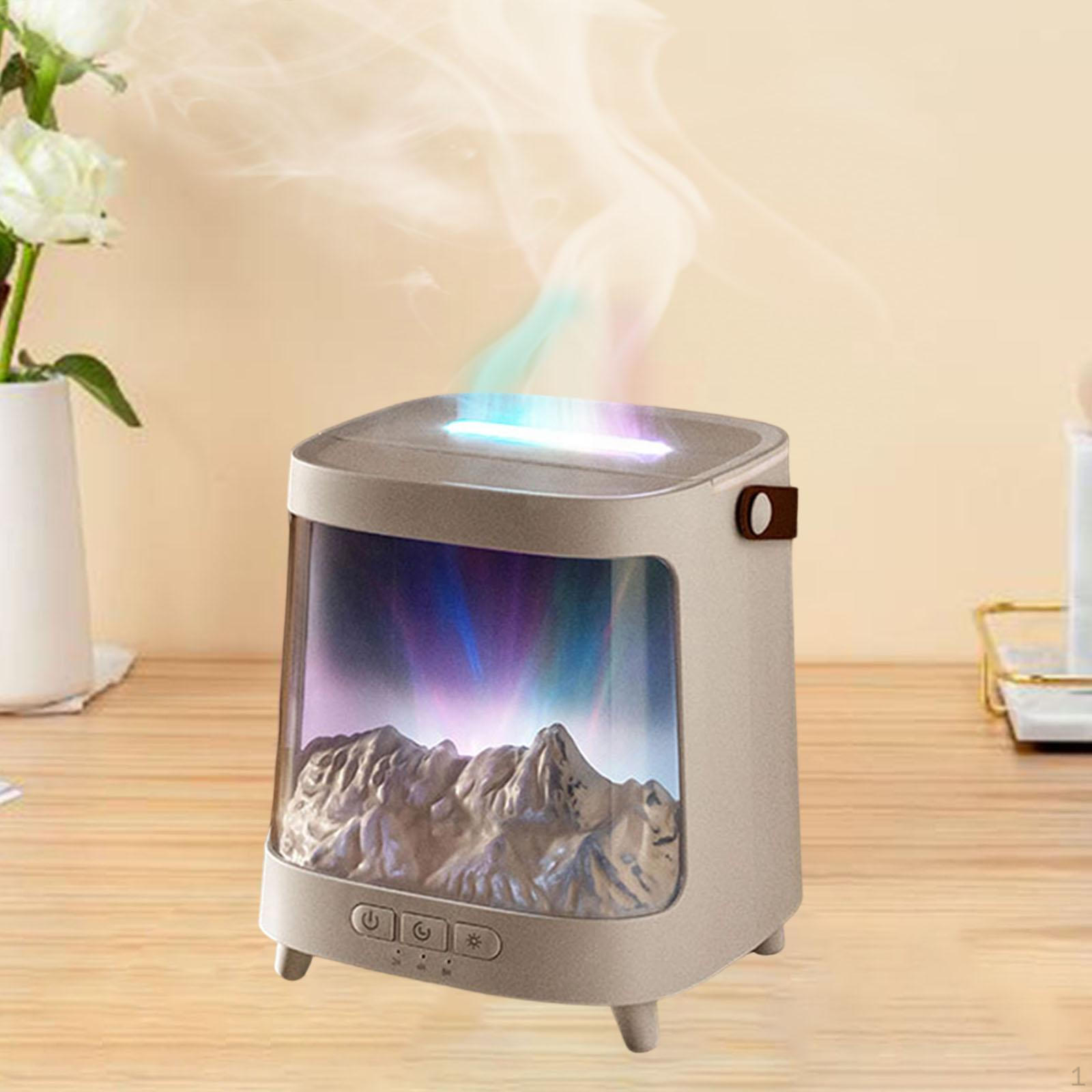 Аромадиффузор с 7 цветами подсветки, USB, маленький, с пультом дистанционного управления, портативный White