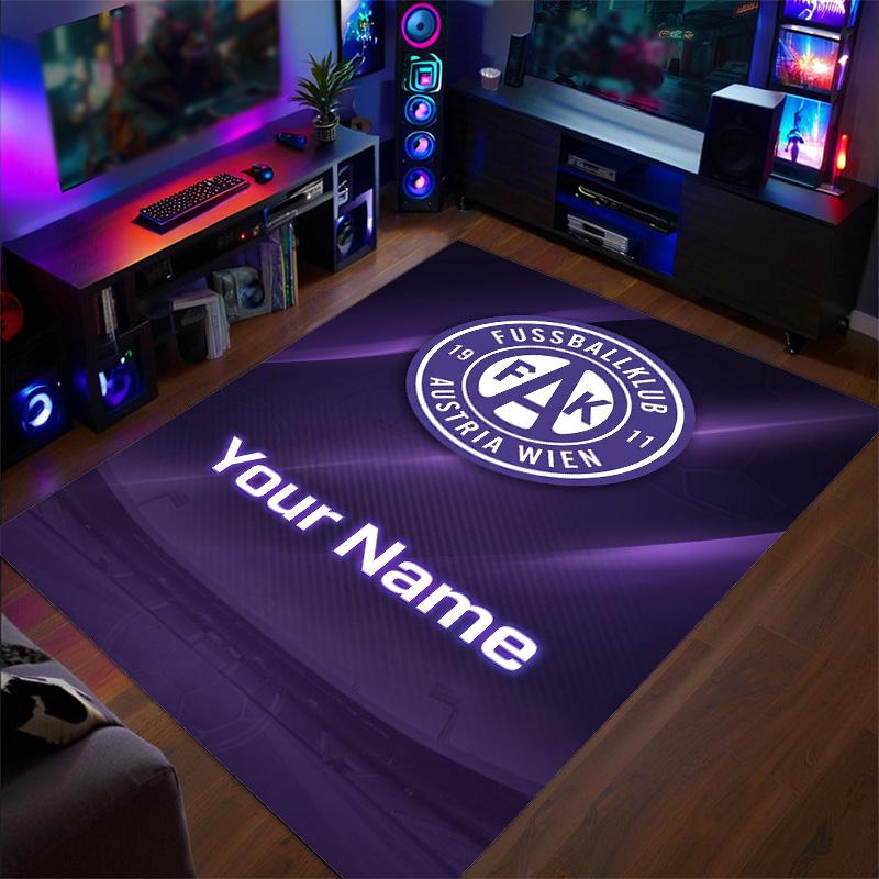 Crystal Velvet Rug Austria Wien FC Print Custom Name Text Floor Mat Home Decor