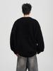 Men's Cartoon Cat Mohair Winter Sweater: American Style Loose Casual Round Neck Knitwear Cardigan