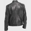 Men's European & American Style PU Leather Jackets - Stand-up Collar Motorcycle Jackets for Spring & Autumn, Available In Large Sizes