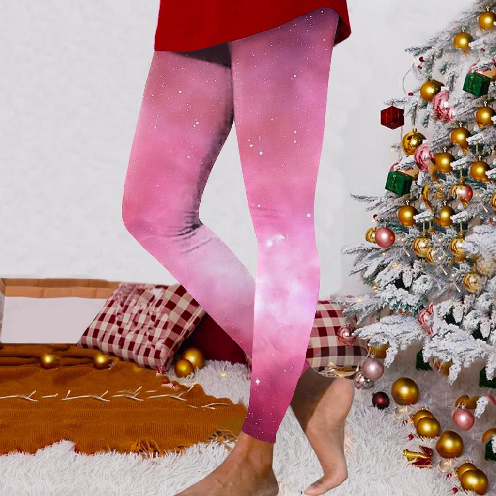 Women's Fashionable Printed Elastic Waist Slim Fit Elastic Yoga Casual Pants