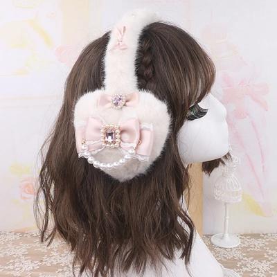 Handmade Japanese Earmuff Lolita Sweet Big Knot Warm Ear Protector Ear Cover Winter Warm Earmuffs