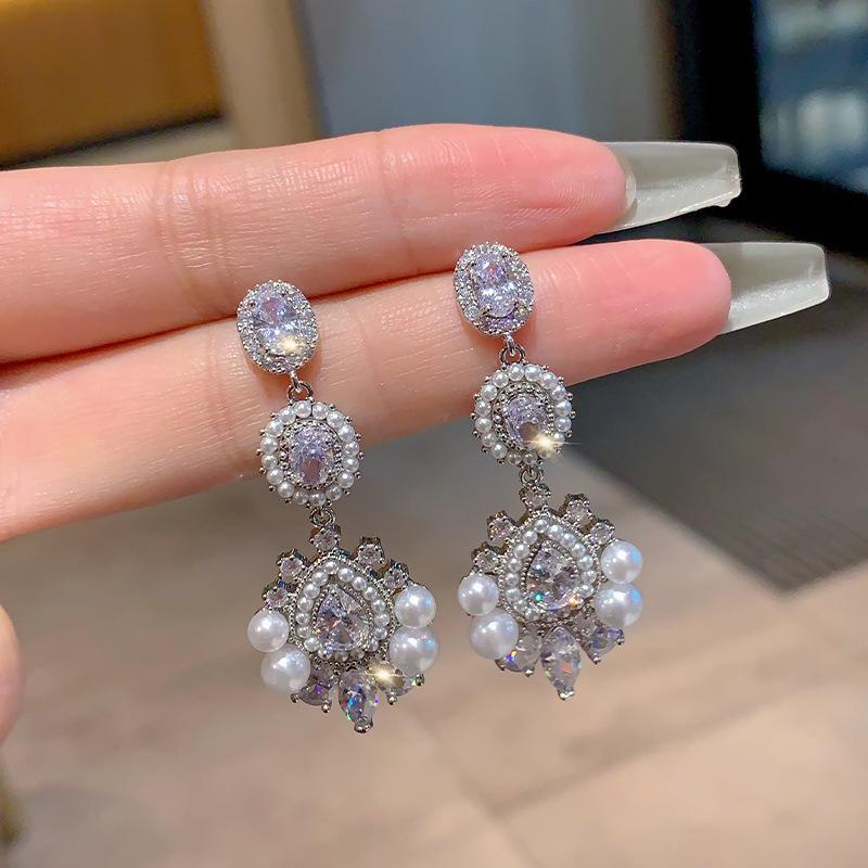 

Серьги-подвески с жемчугом в стиле легкой роскоши, женские нишевые дизайнерские серьги-пусеты высокого класса, новые серьги 2025