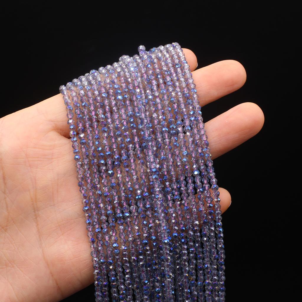 10Strands Faceted Beads 3mm Plated Color Isolation Beads For Jewelry Making DIY Necklace Bracelet Earrings Accessory