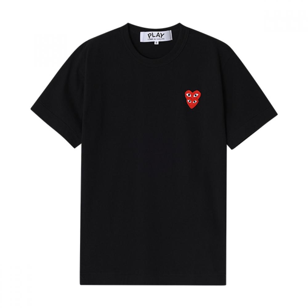 

Comme Des Gar Ons 1 Play Red Double HearT Wappen T shirT Ax T288 051 AX-T288-051 1 (XXL)
