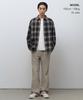 MUSINSA STANDARD Relaxed Flannel Ombre Check Shirt [Black/Ivory]