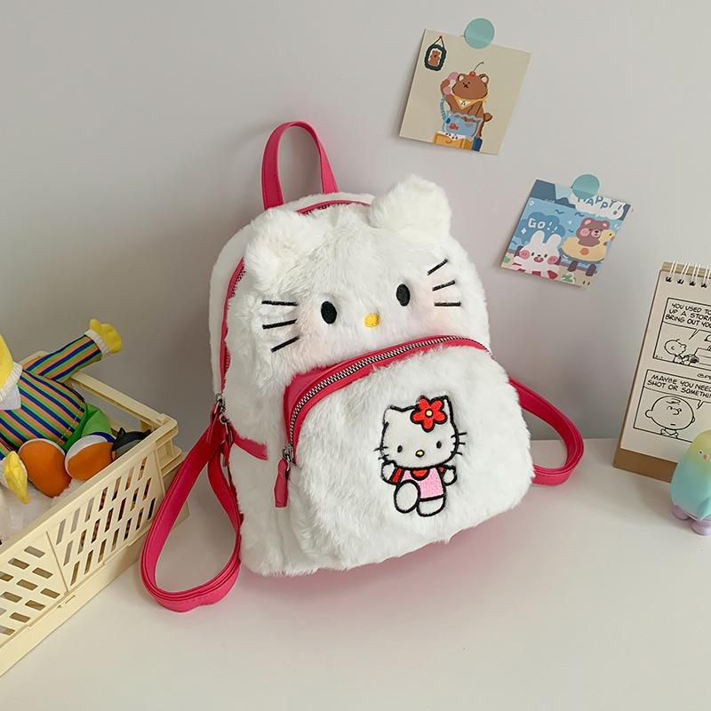 Cartoon Cute Furry Backpack, New Personalized Mini Girl Heart-packed Book Backpack
