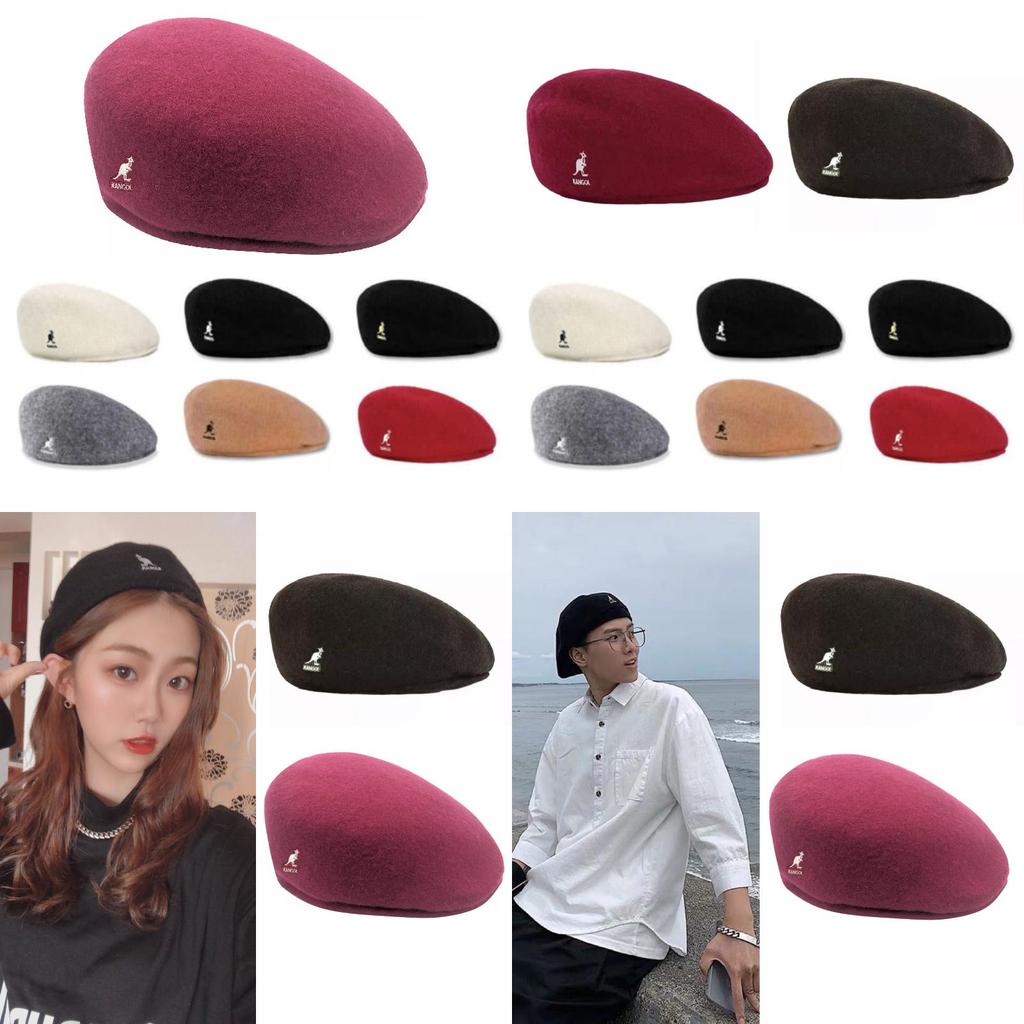 Kangol Woll-Barett Hut Modischer Trendiger Stil mit Kurzer Krempe für Alle Jahreszeiten