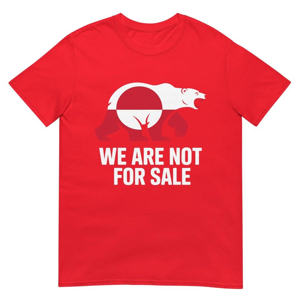 We Are Not For Sale Greenland Flag Polar Bear TShirt S