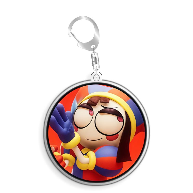 For The Amazing Digital Circus Pomni Zooble Gangle Kinger Ragatha Acrylic Selfmade Cute Cartoon Anime Keychain Pendant Toy Gift
