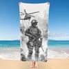 Militärpersonal Kampfhubschrauber Mikrofaserhandtuch, Schnelltrocknend für Strand Fitness Yoga Camping