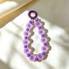 1Pcs Anti-Loss Key Wrist Strap Fashion Dopamine Matte Bead Pendant Adjustable Wristband for Shopping Dating