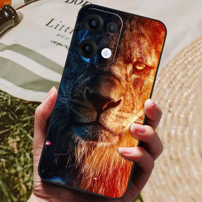 For Oppo Reno 13 Pro Case Black Silicone TPU Soft Phone Cover for Coque ppo Reno13 Pro 13Pro 5G Protective Back Shells Fundas