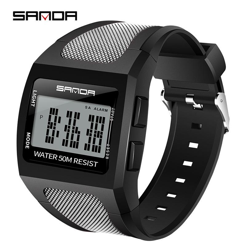 Reloj Deportivo Digital Impermeable Estilo Harajuku para Hombre Sanda - Unisex, Moderno, Diseño Simple y Cuadrado