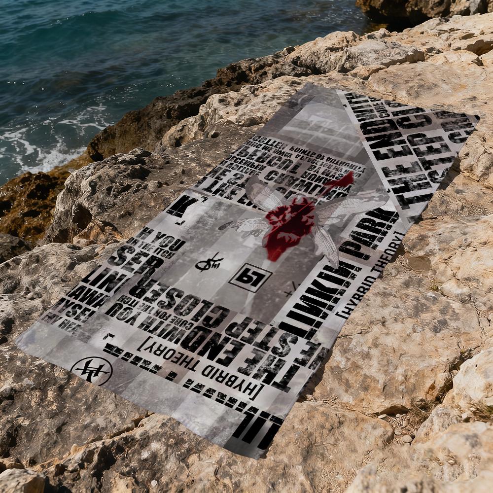 Cantante L-linkin carino P-park Asciugamano Spiaggia Asciugatura Rapida Morbido Asciugamani Piscina Regalo per Viaggio Palestra Doccia Campeggio sportivi