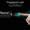 Fingerprint Lock AntiTheft Security USB Rechargeable Thumbprint Padlock for Luggage Case(Black )