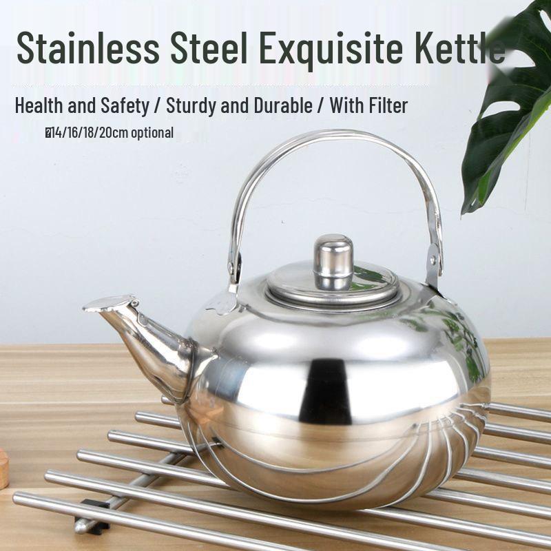Stainless Steel Teapot with Filter for Home or Restaurant Use