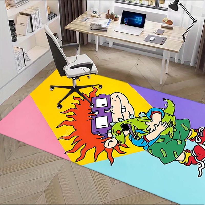 Tappetino per sedia Rugrats Rug: Stampa Cartone Animato Vivace per Arredamento Casa, Tappeto per Ufficio, Idea Regalo
