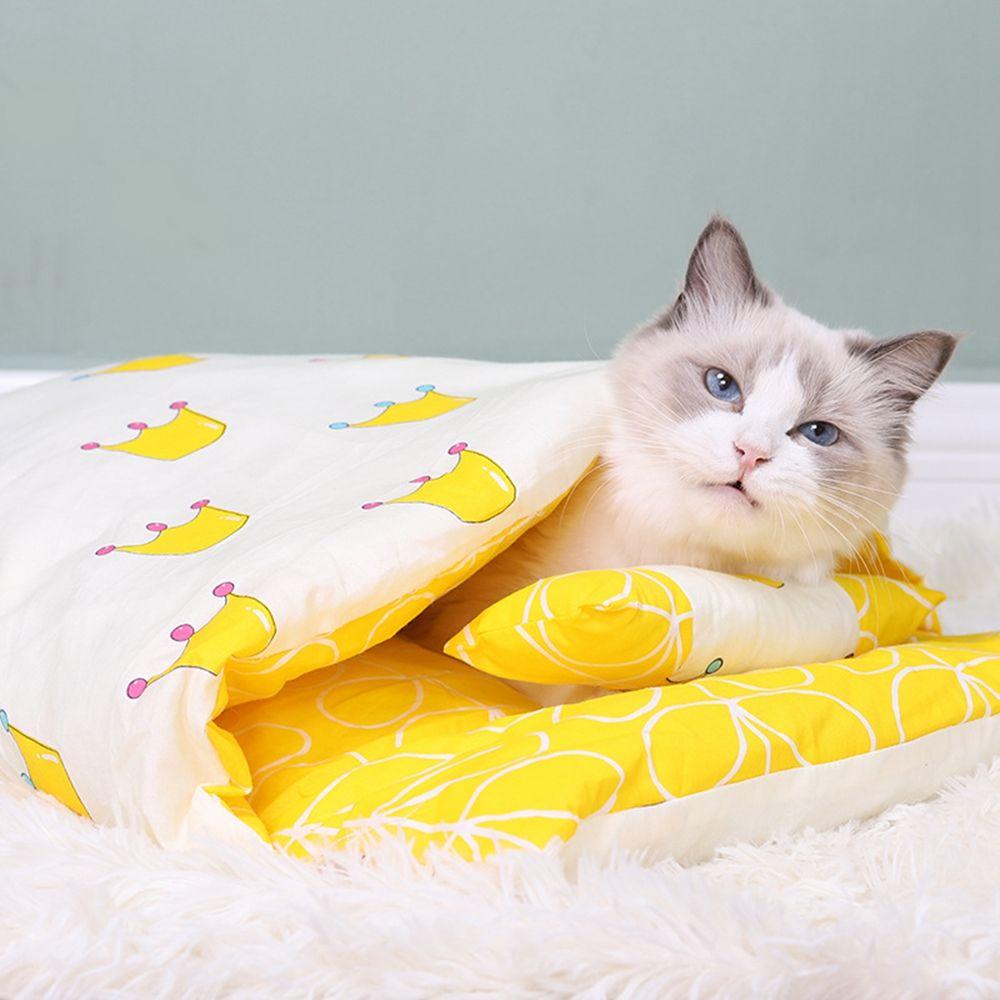 

for Kitten Kennel Mat with Pillow Nest Pet House Cat Bed Cat Cushion Dog Bed Dog Sleeping Bag