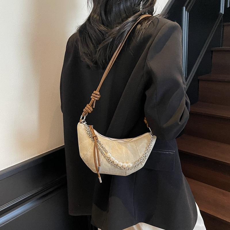 Fashion Bag Women's Simple Casual Dumpling Bag Summer New Niche High-end Oblique Cross Croissant