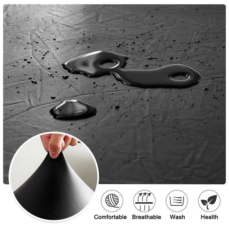Waterproof PU Leather Seat Covers for Dining Chairs Stretch Dining Room Chair Seat Covers Kitchen Chair Seat Covers Protectors