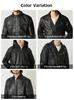 Genuine Leather Jacket Reproduced Leather Outerwear Light Outerwear Spring Clothes Autumn Clothes Riders Jacket Military Jacket Leather Jacket L Black