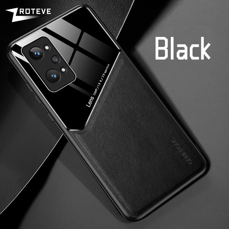

Для RealmeGT Neo2 чехол PU кожаный автомобильный магнитный жесткий ПК чехол для Oppo Realme GT Neo 2 Pro 2Pro 5G противоударные чехлы для телефонов CHINA&Realme GT Neo 2 чёрный