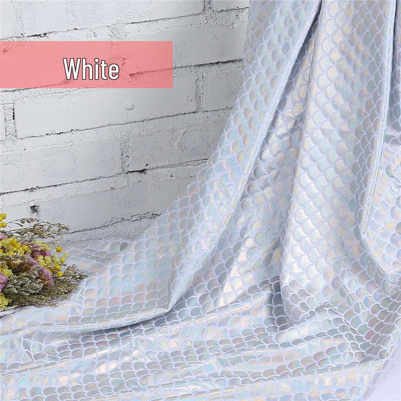 Laser Fish Scale Spandex Fabric for Mermaid Costumes and Stage Decorations