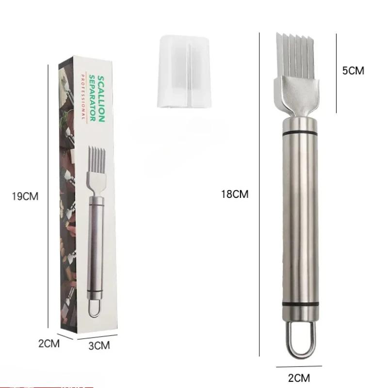 304 Stainless Steel Chopped Green Onion Knife Scallion Slicer Vegetable Shredders Slicer Curved Handle Design Kitchen Gadgets