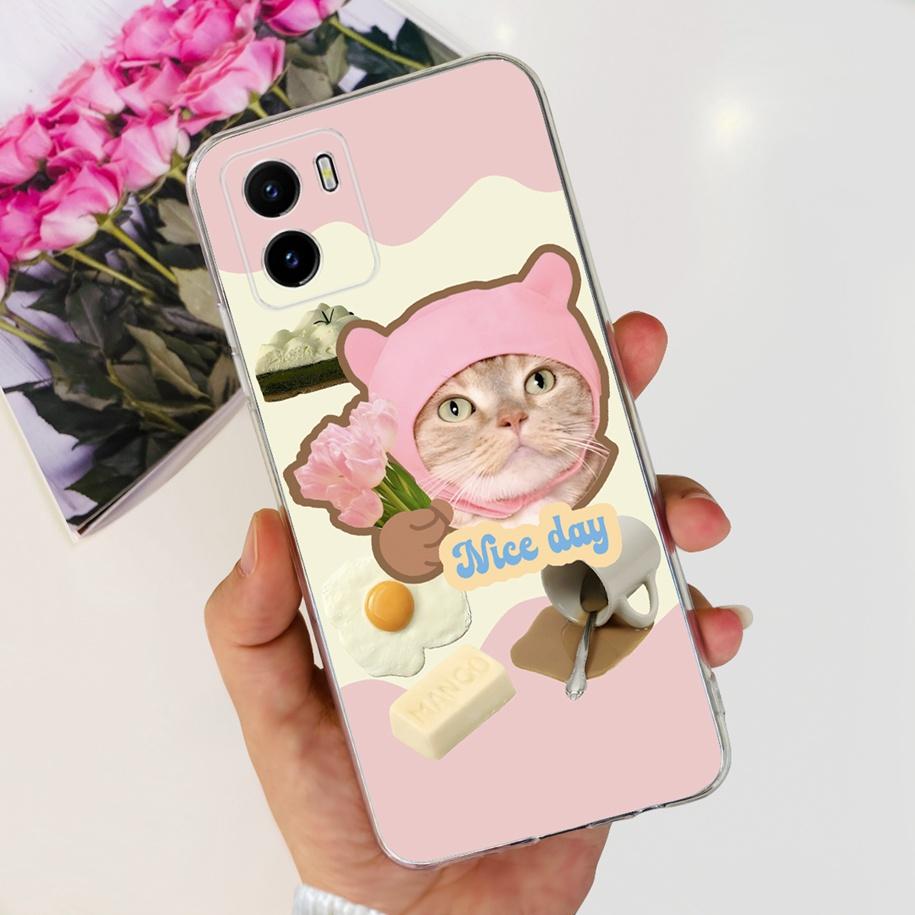For Vivo Y15s Y15A Y15C Case V2134 V2120 V2147 V2139 Popular Flower Slim Soft Silicone Clear Back Cover For Vivo Y01 V2166 Funda