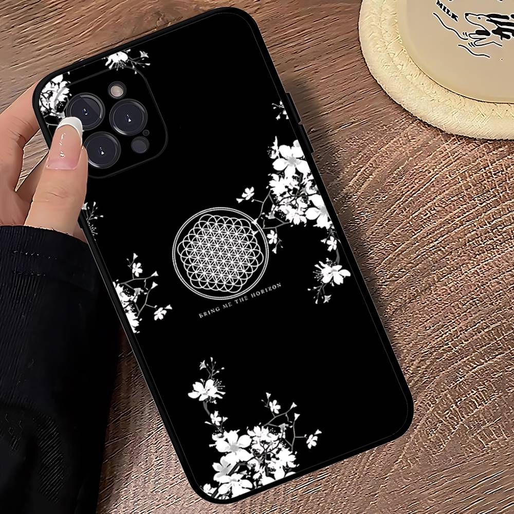 Rock Band B-Bring M-Me The H-Horizon Custodia per Telefono Per IPhone 17 16 15 14 13 12 11 Pro Max Plus Mini Cover Morbida Nera