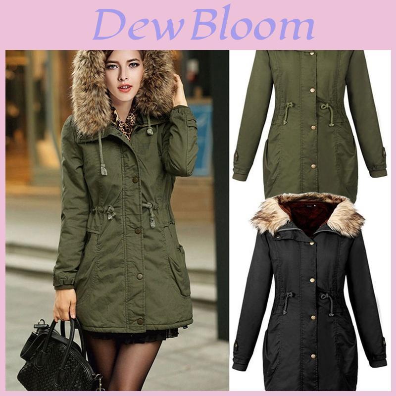 Women's Cotton Padded Winter Down Coat Jacket Thicken And Warm Long Parka For Cold Weather