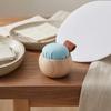 Wooden Base Sewing Pin Holder Cushion Natural Finish Wood Base Pincushion Wooden Pincushion Small Round Needle Holder Safe