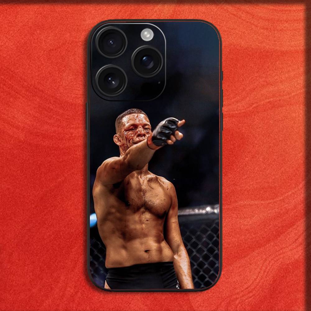 N-Nate D-Diaz Phone Case For iPhone 16,15,14,13,12,11,Pro,XS,Max,XR,Plus,E,Mini Black Shockproof Cover